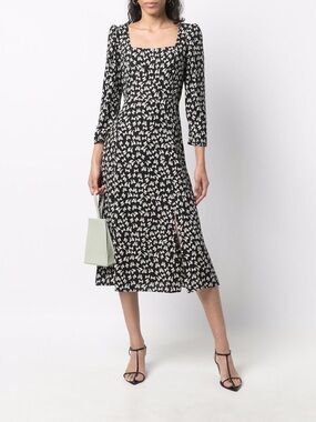 Diane von Furstenberg Joanna bow-print midi dress size 0